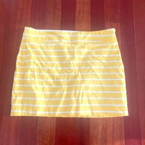 Banana Republic Yellow and White skirt